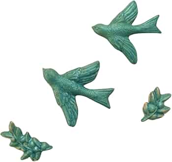 Amazon.co.jp: ウォールデコ 鳥 壁飾り 鳥とリーフ pealimo ピーリモ